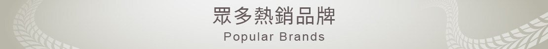 眾多熱銷品牌第一列