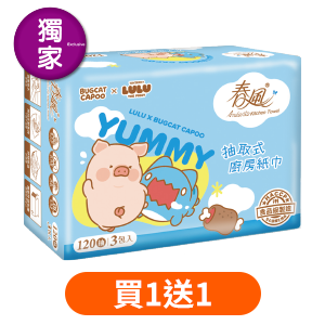 春風一秒抽廚房紙巾二層吸水吸油FSC120抽x3包