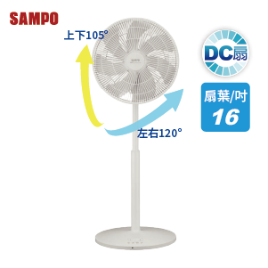 聲寶智能聲控3D循環DC立扇 SK-GA16VBD
