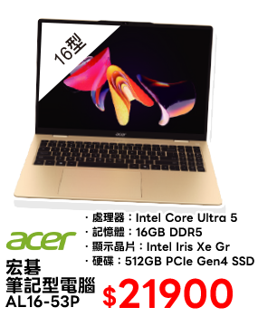 宏碁筆記型電腦 AL16-53P