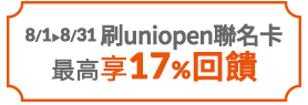 聯名卡享17%回饋