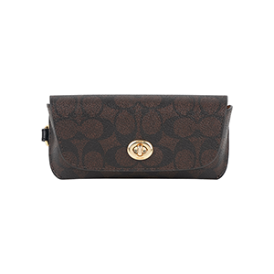 【COACH】CC Logo塗層帆布附提把萬用包