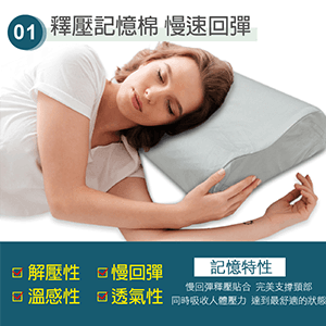 【多利寶寢具】抗菌記憶枕頭