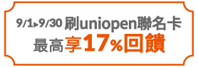 聯名卡享17%回饋
