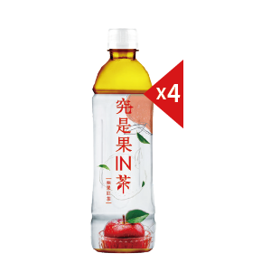 究是果IN茶(檸檬綠茶/蘋果紅茶/葡萄烏龍茶)600毫升x4