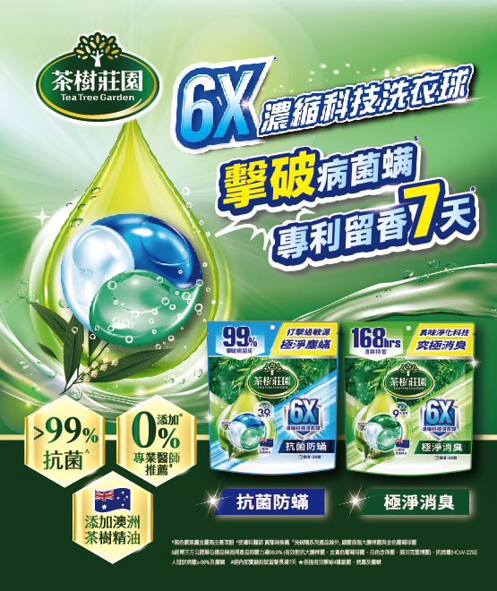 茶樹莊園6X濃縮科技洗衣球