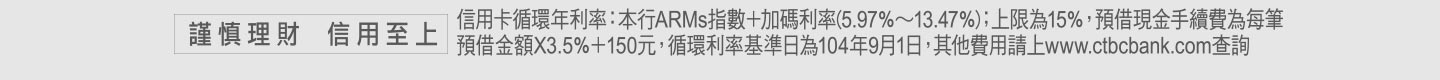 謹慎理財，信用至上